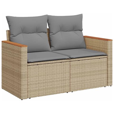 Set di divani 5 pz Beige e Grigio Chiaro - Foto 9