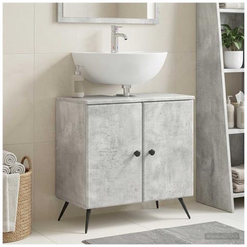 Armadio per Lavabo da Bagno BREDA Grigio Cemento - Foto 2