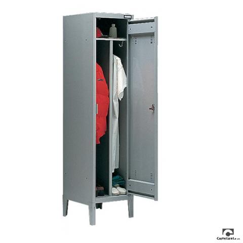 Armadietto Spogliatoio Con Tramezza Sporco / Pulito a 1 Posto Cm. 43X47X180H - Monoblocco - Foto 1