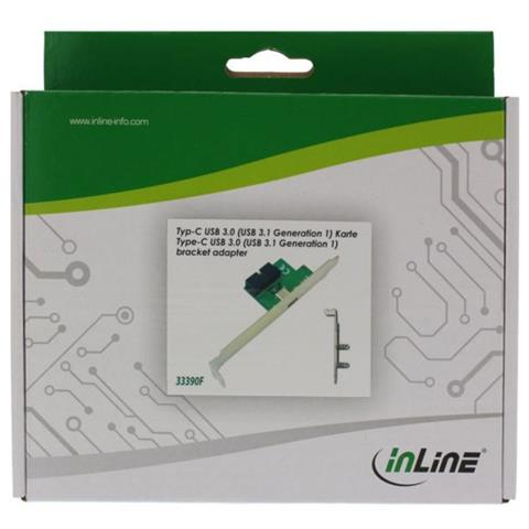 staffa pci, 1 porta usb 3.1 type c, 1x idc 19 pin femmina interna, staffa lowprofile inclusa, 50cm - Foto 4