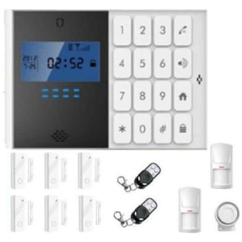 Wolf Guard W4Q 4G + WiFi di controllo schermo LCD senza fili Sistema di sicurezza domestica con sensore di movimento PIR, telecamera di sicurezza TUYA Smartlife App, Italiano