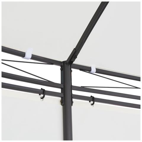 Gazebo Bianco Crema 530x350x265 Cm - Foto 7