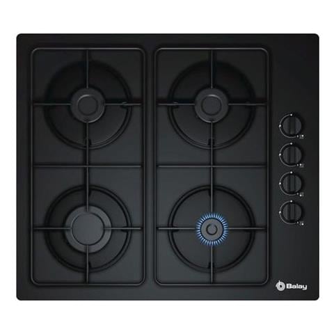 Piano Cottura S0407889 a Gas 4 Fuochi da 60 cm Colore Nero - Foto 1