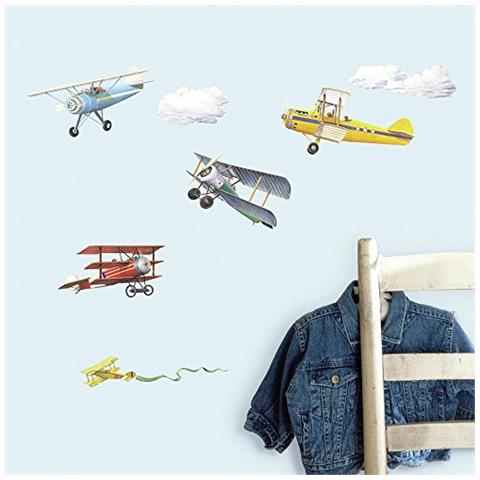 Roommates, Adesivi Da Parete Per Camerette, Motivo: Aerei D'epoca- - Foto 1