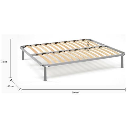 Rete Letto Matrimoniale Malvina, Rete Ortopedica In Multistrato Di Betulla A 13 Doghe, 100% Made In Italy, Cm 160x200h 34 - Foto 7