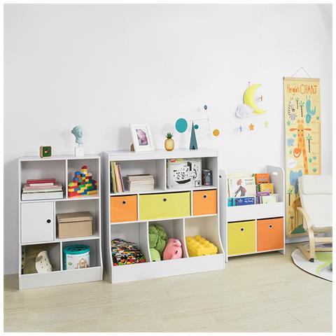Libreria Montessoriana Per Bambini Scaffale Portagiochi, kmb27-w, it - Foto 8