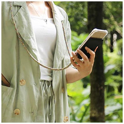 Catena Di Telefoni Cellulari Compatibile Con Google Pixel 3a Xl In Rainbow - Coperchio Protettivo In Silicone Con Anelli D'oro, Cinturino In Corda E Custodia Staccabile - Foto 2