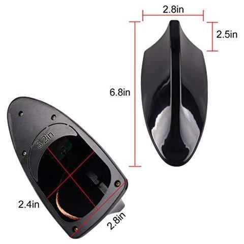 Cuore Cavallo Shark Fin Antenna Universal Car Antenna Fm Segnale Radio Con La Base Adesiva Impermeabile (nero) - Foto 2
