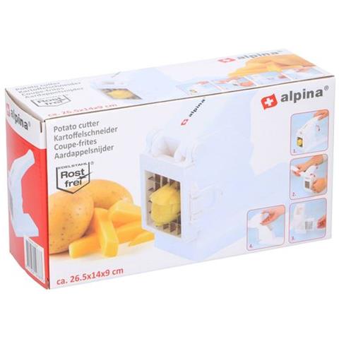 Affettapatate Per Patatine Fritte Taglio Rapido Acciaio Inossidabile, Bianco - Foto 2