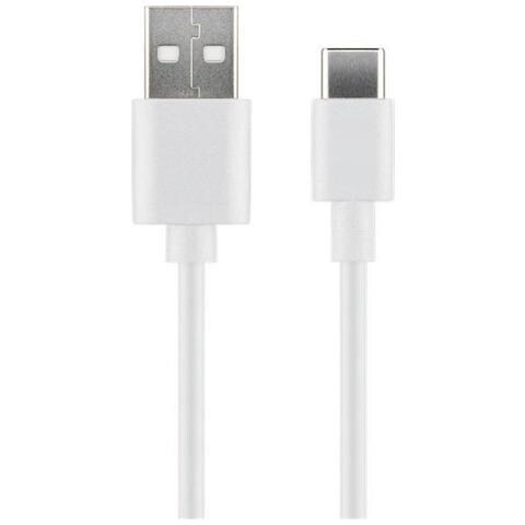 Usb3.1cchar2w Cavo Usb 2 M Usb 2.0 Usb A Usb C Bianco (usb-c To Usb2.0 A Cable, 2m - White, For Synching An - Foto 2