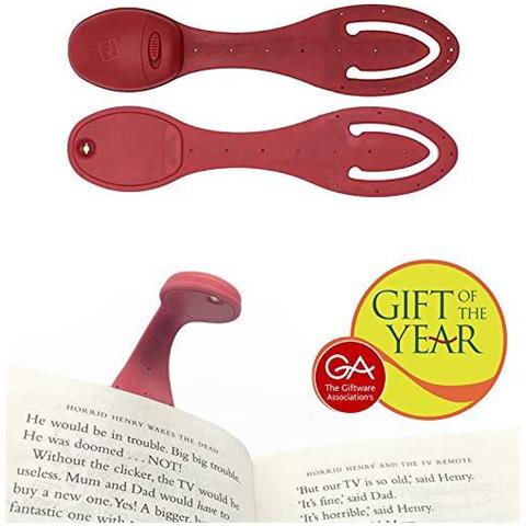 Flexilight Lettura Del Led Luce Del Libro Della Clip Sul Dono Della Lampada Regolabile Viaggi Segnalibro (red)  - Foto 1