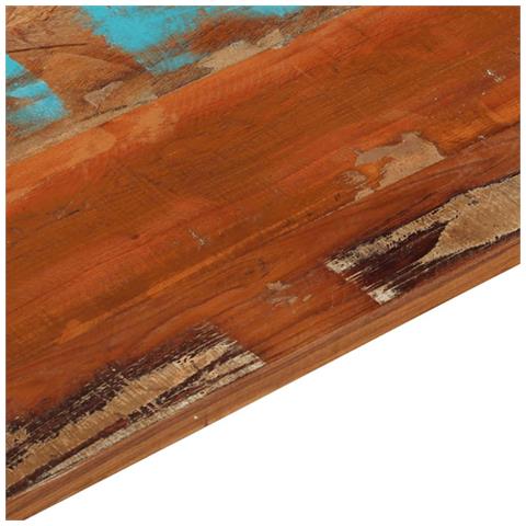 Piano Tavolo Rettangolare 60x100 Cm 15-16 Mm Legno Di Recupero - Foto 10