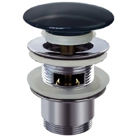 Tappo per Valvola di Scarico di Design 1¼""x65 mm Nero - Foto 2