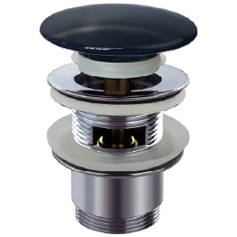 Tappo per Valvola di Scarico di Design 1¼""x65 mm Nero - Foto 1