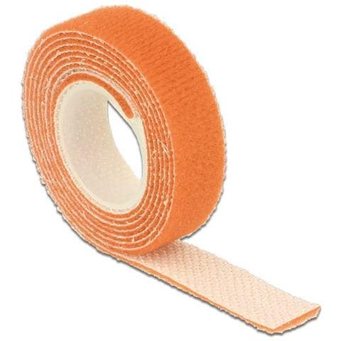 Nastro In Velcro Su Rotolo L 1 M X L 13 Mm Arancione - Foto 2