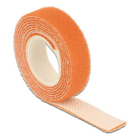 Nastro In Velcro Su Rotolo L 1 M X L 13 Mm Arancione - Foto 1