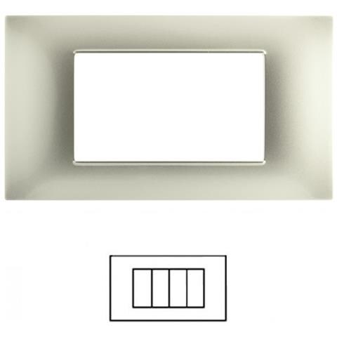 Placca 2 3 4 7 Posti Grigio Chiaro Vimar Plana Compatibile - Foto 1