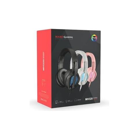 MH320 Cuffia Gaming Stereo Padiglione Auricolare Cablato con Microfono Integrato Colore Nero - Foto 4