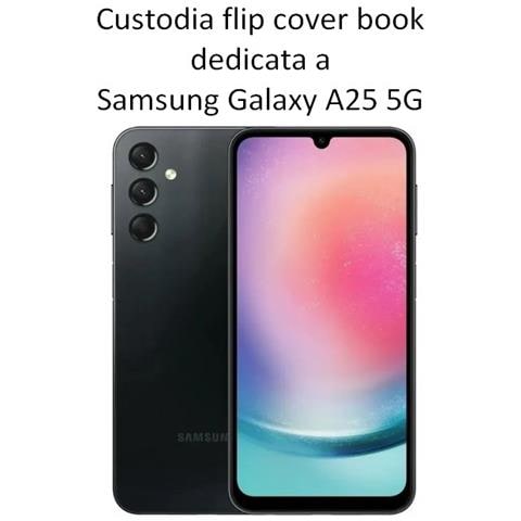 Smart Book Custodia A Libro Poket Flip Cover Case Per Samsung Galaxy A25 5g A256 Black - Foto 2