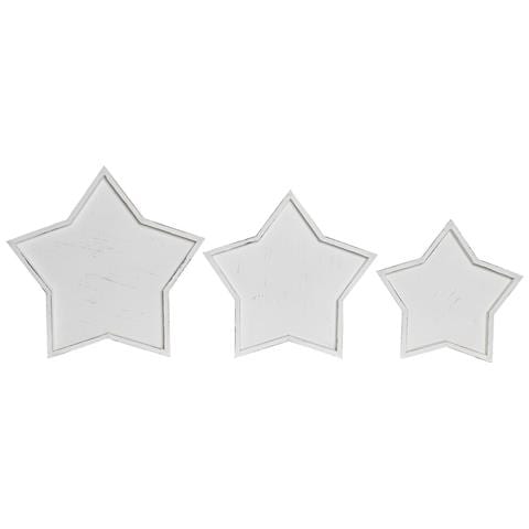 Centrotavola 57 X 54 X 3 Cm Bianco Shabby Chic Decapaggio (3 Pezzi) - Foto 1