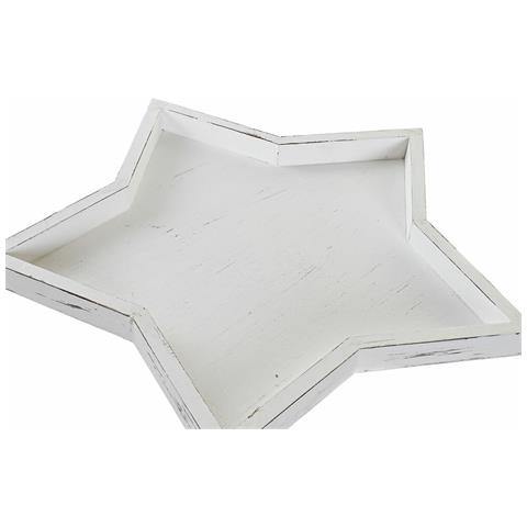 Centrotavola 57 X 54 X 3 Cm Bianco Shabby Chic Decapaggio (3 Pezzi) - Foto 2