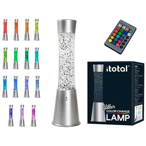 Lampada Lava Glitter Multicolore 10,8 X 10,8 X 41,5 Cm - Foto 1