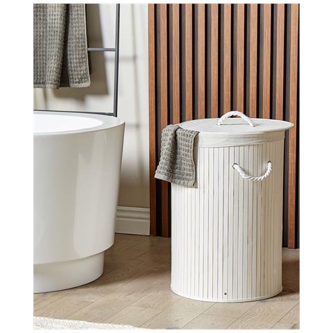 Cestino Sannar Legno Di Bambù Bianco 75 L - Foto 7