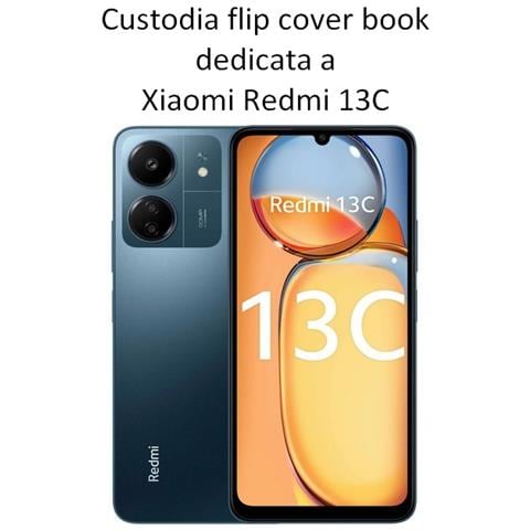 Custodia A Libro Book Cover Case Per Xiaomi Redmi 13c - Poco C65 Black - Foto 2