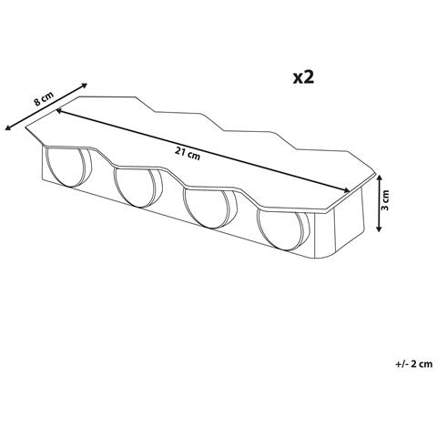 Set Di 2 Luci Da Parete Da Giardino A Led Weldon Nero - Foto 12