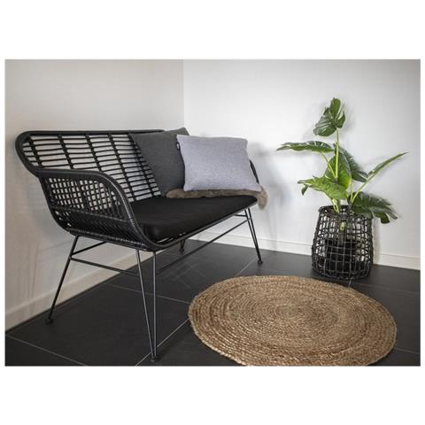 Tappeto Rotondo Bombay - Marrone - Juta - 90x90x1 Cm - Foto 2