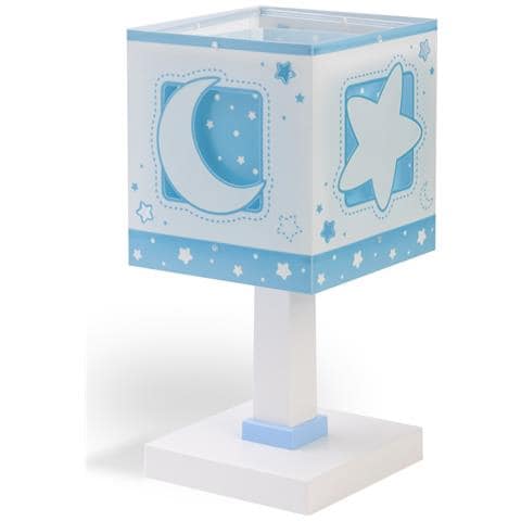 Lampada Da Comodino Per Bambini Moonlight Luna E Stelle Blu - Foto 2