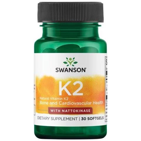 Vitamina K2 50 Mcg - Con Nattokinase 100 Mg 30 Capsule Molli Swanson Health Products - Foto 1