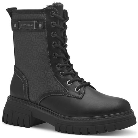 Black Comb. Casual Closed Booties Stivaletti Sintetico E Tessile Scarpe Donna Nero Eu 37, 5-26445-43 098 - Foto 1