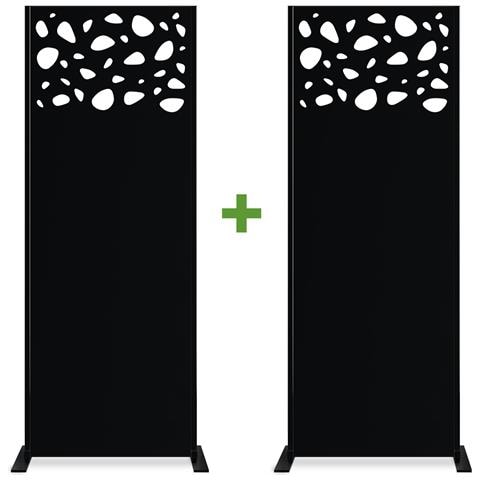 Set Di 2 Pannelli Decorativi Sunny Black H.160cm Motivi - Foto 1