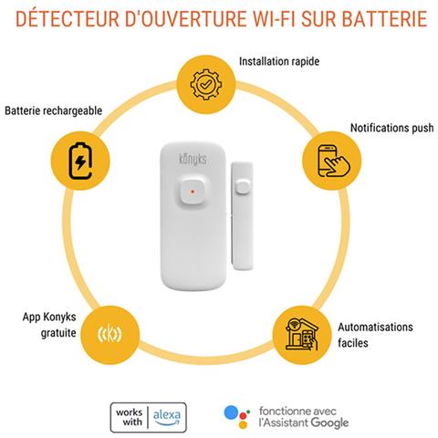 Rivelatore Di Apertura Wi-fi E Bluetooth Connesso Modello Senso Charge, Bianco - Foto 2