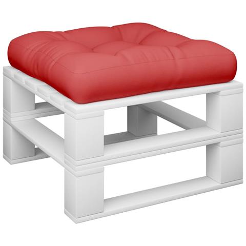 Cuscino Per Pallet Rosso 60x60x12 Cm In Tessuto - Foto 3