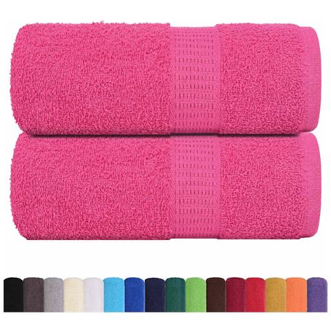 Asciugamani Per Sapone 2 Pz Rosa 30x30 Cm 360 G/m 100% Cotone - Foto 2