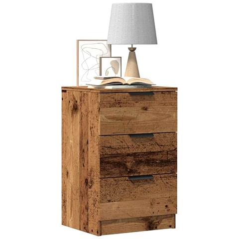 Comodino Legno Vecchio 40x36x65 Cm In Legno Multistrato - Foto 10