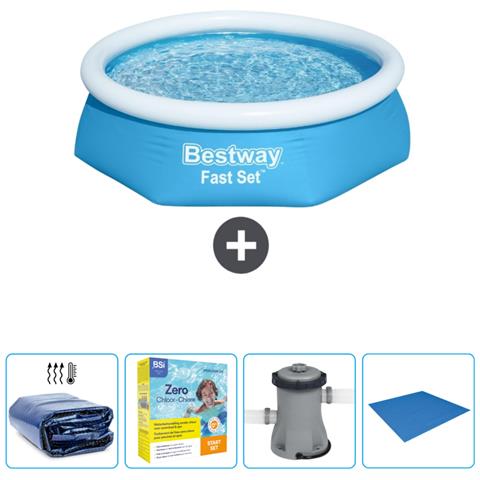 Piscina Fuori Terra - In Giro - 244x61 Cm - Blu - Include Accessori Coordinati Cb6 - Foto 1