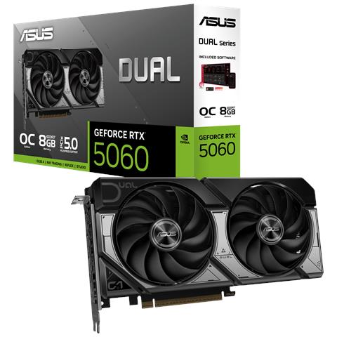 Dual -RTX5060-O8G NVIDIA GeForce RTX 5060 8 GB GDDR7 PCI Express 5.0 - Foto 1