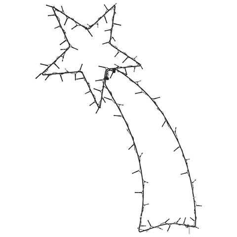 Luci di Natale Stella Cadente Silhouette 115 LED Bianco Caldo - Foto 1