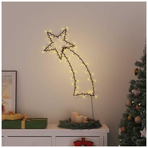 Luci di Natale Stella Cadente Silhouette 115 LED Bianco Caldo - Foto 2