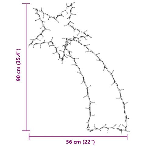 Luci di Natale Stella Cadente Silhouette 115 LED Bianco Caldo - Foto 8