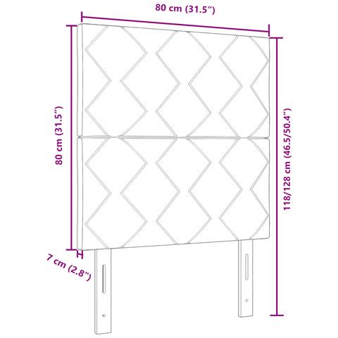 Testiera  Design a Blocchi a Diamante Tortora 80 cm Tessuto, Testiera  Design a Blocchi a Diamante Tortora 160 cm Tessuto - Foto 8