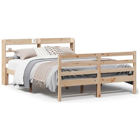 Giroletto con Testiera 120x190 cm in Legno Massello di Pino - Foto 1