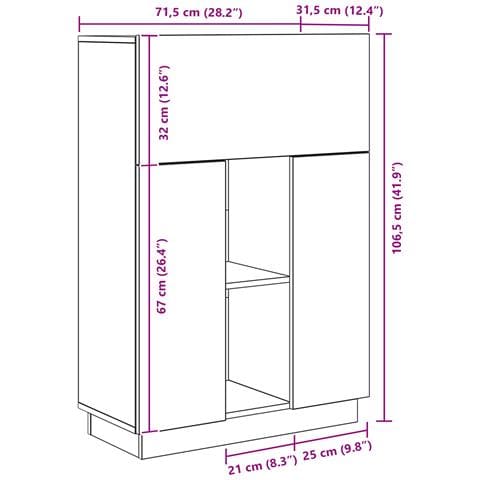 Scrivania Grigia Grigio Sonoma Legno ingegnerizzato Grande - Foto 9