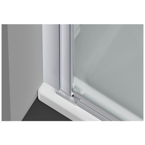 Box Doccia Angolare 80x120 Cm Apertura Due Ante Battenti H200 Cm Cristalli Trasparente 6mm Profilo Cromato Gioia - Foto 5