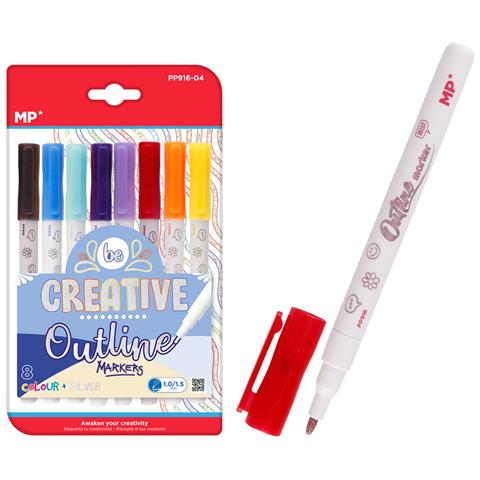 Set 8 Pcs Penna Magica Out Liner Doppia Linea - Foto 1
