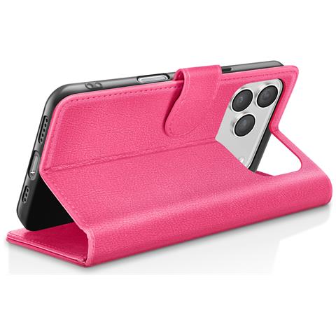 Custodia A Portafoglio Per Iphone 17 Pro Max Con Supporto E Linguetta Magnetica, Fucsia - Foto 5