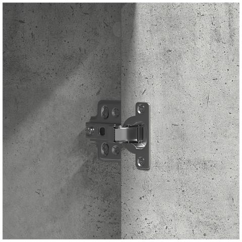 Tavolo da trucco con luci LED Grigio cemento 102x33x135 cm - Foto 9